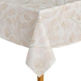 ESSEX - Tafelkleed Stems, 145 x 220 cm, 100% polyester, afwasbaar, bladeren - beige