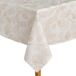 ESSEX - Tafelkleed Stems, 145 x 220 cm, 100% polyester, afwasbaar, bladeren - beige