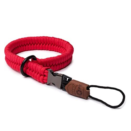 C-Rope Camera polsband The Claw, handgevlochten, snelsluiting, Paracord, rood