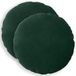 vidaXL - Kussensloop - 2 pcs - HEERLEN - Donkergroen - Ø 50 cm - Fluweel