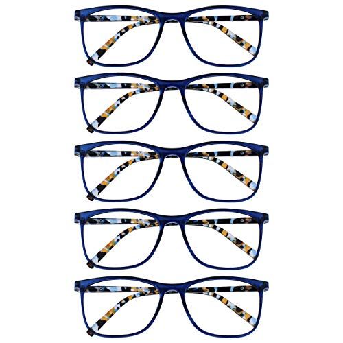 Opulize Arc - Leesbril - Blauw Patroon - +2.00