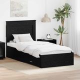 vidaXL Bedframe Zwart Eiken 100 x 200 cm