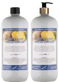 Claudius Cosmetics B.V. Body & Hair Fresh Ginger 1 liter met gouden pomp - set van 2 stuks - 2 in 1 voor lichaam en haar - voordeelverpakking