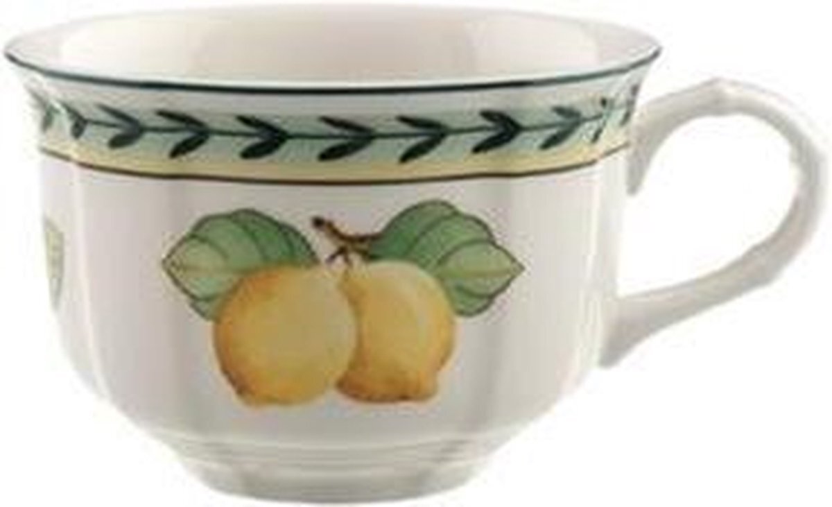 Villeroy & Boch Villeroy en Boch French Garden Fleurence theebeker, 200 ml, hoogte: 6 cm, premium porselein, wit/kleurrijk