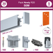 Cimaise Newly R20 50 Mètres Aluminium Anodisé : Pack Complet