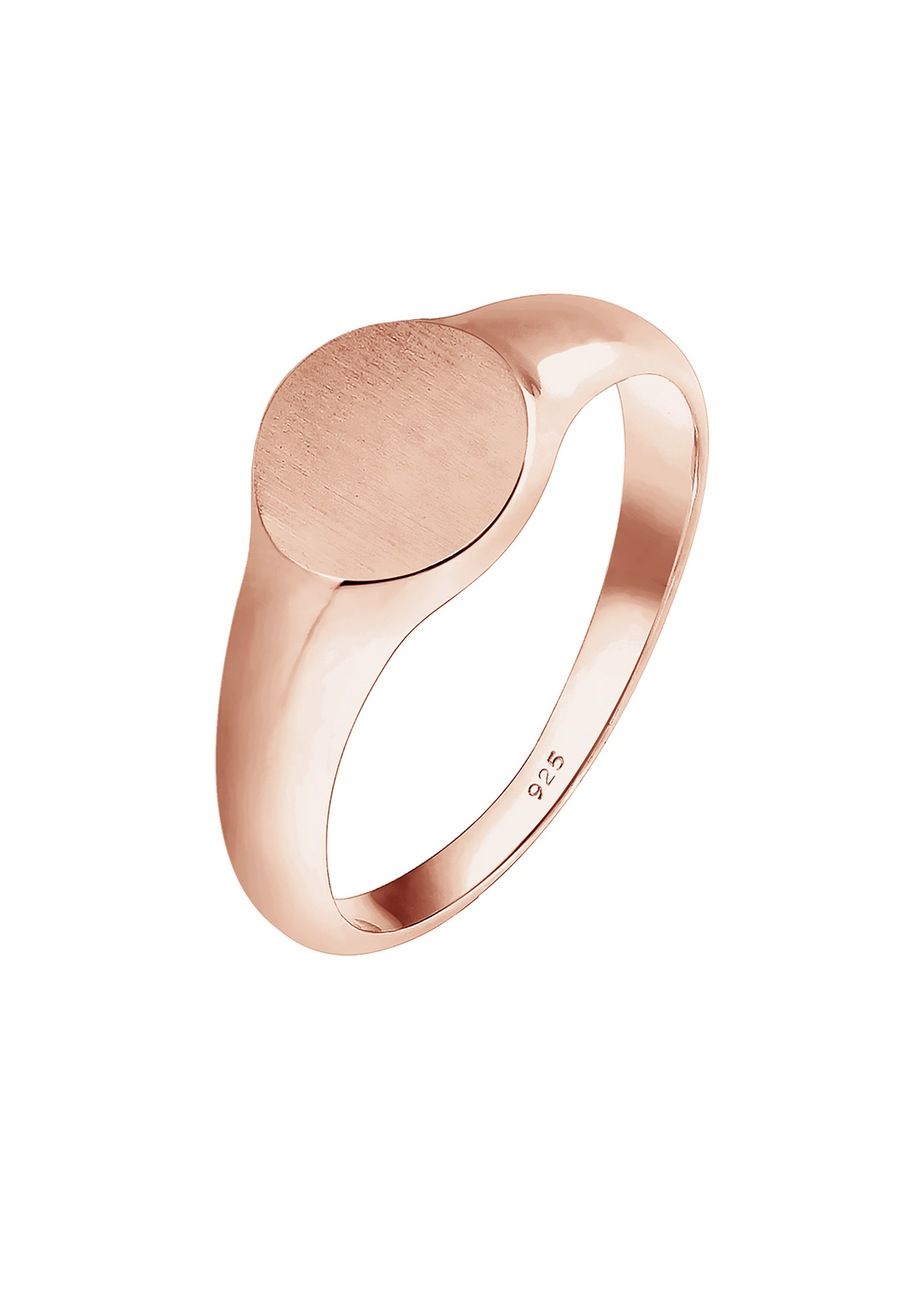 Elli Ring zegelring royal mat geo basic trend 925 zilver Dames