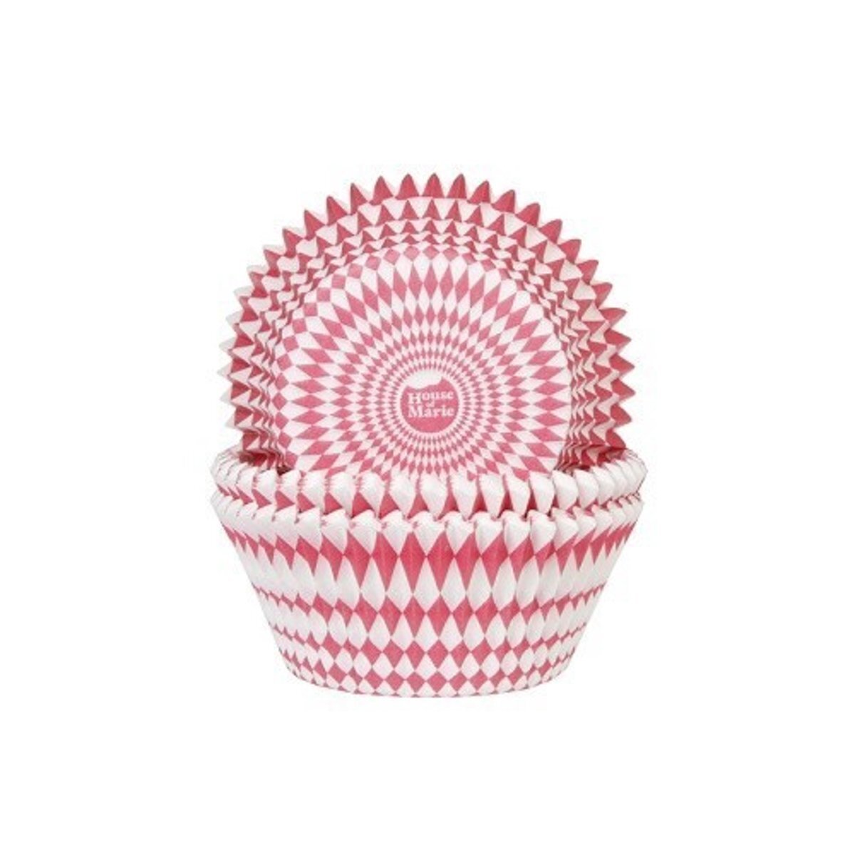 House of Marie Cupcake Cups Harlequino Rood 50x33mm. 50st