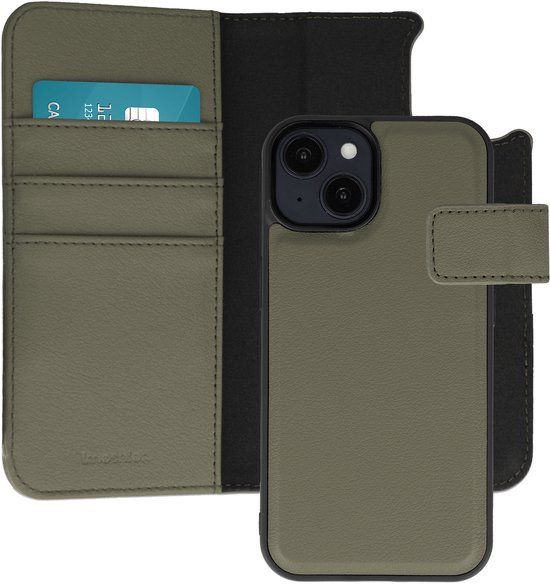 imoshion Hoesje - Geschikt voor Apple iPhone 14 - Uitneembare 2-in-1 Luxe Bookcase - Groen