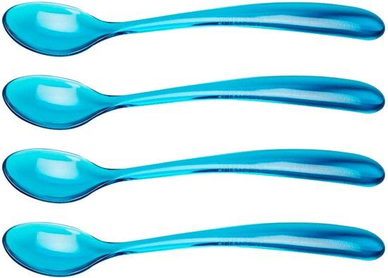 Zak!Designs Stacky Ijslepels - Set van 4 - Blauw - 15 cm