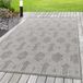 Morhane Aruba Weft tapis d'extérieur tissé plat rectangle 120x170cm gris