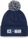 Bellatio Decorations Ice-man muts met pompon - unisex - one size - navy - apres-ski muts