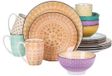 Eminent Bordenset – Color 4 persoons – 16 delig – Kleurrijk Keramisch – Serviesset – Breakfast Plates