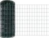 vidaXL Euro-hek met palen 10 x 0,8 m PVC-coated staal groen mesh