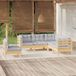 Maison Exclusive - Ensemble de jardin pour 5 personnes avec coussins gris, en bois de pin