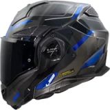 LS2 FF901 Advant X Spectrum Zwart Titanium Blauw Systeemhelm - Maat 2XL