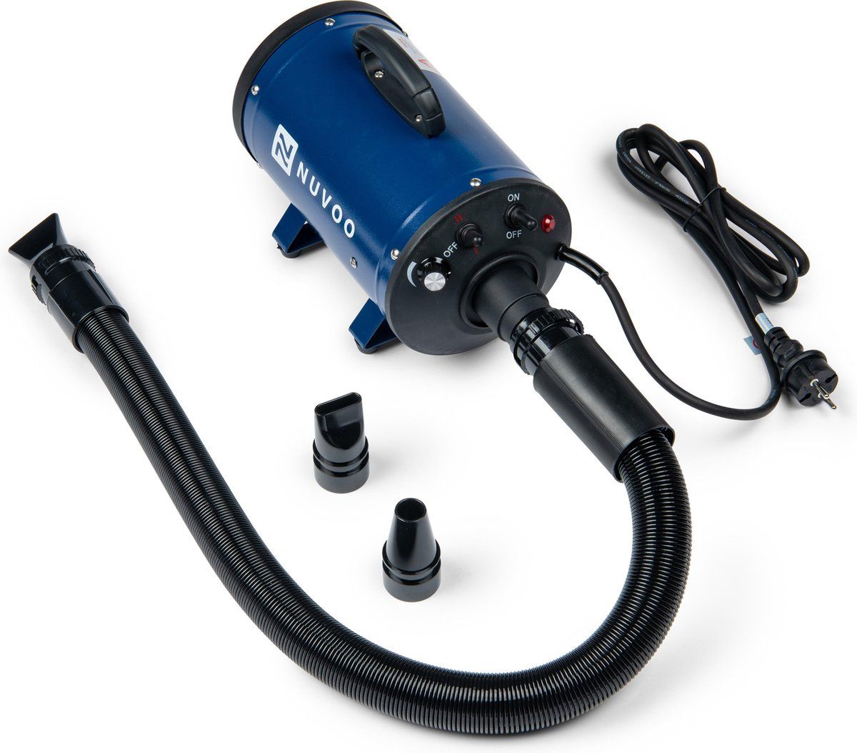 Nuvoo Professionele Hondenföhn / Waterblazer / Hondenborstel - 2200W - Blauw