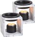 Parfumbrander voor amberblokjes/geurolie/waxmelts - 2x - keramiek - wit - 10x10x10 cm