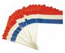 Merkloos / Sans marque Haza-Witbaard Feest zwaaivlaggetje - 250x - Nederlandse vlag - 20 x 30 cm - kunststof
