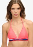 Superdry Gestreepte triangelbikinitop Dames Hyper Fire Pink