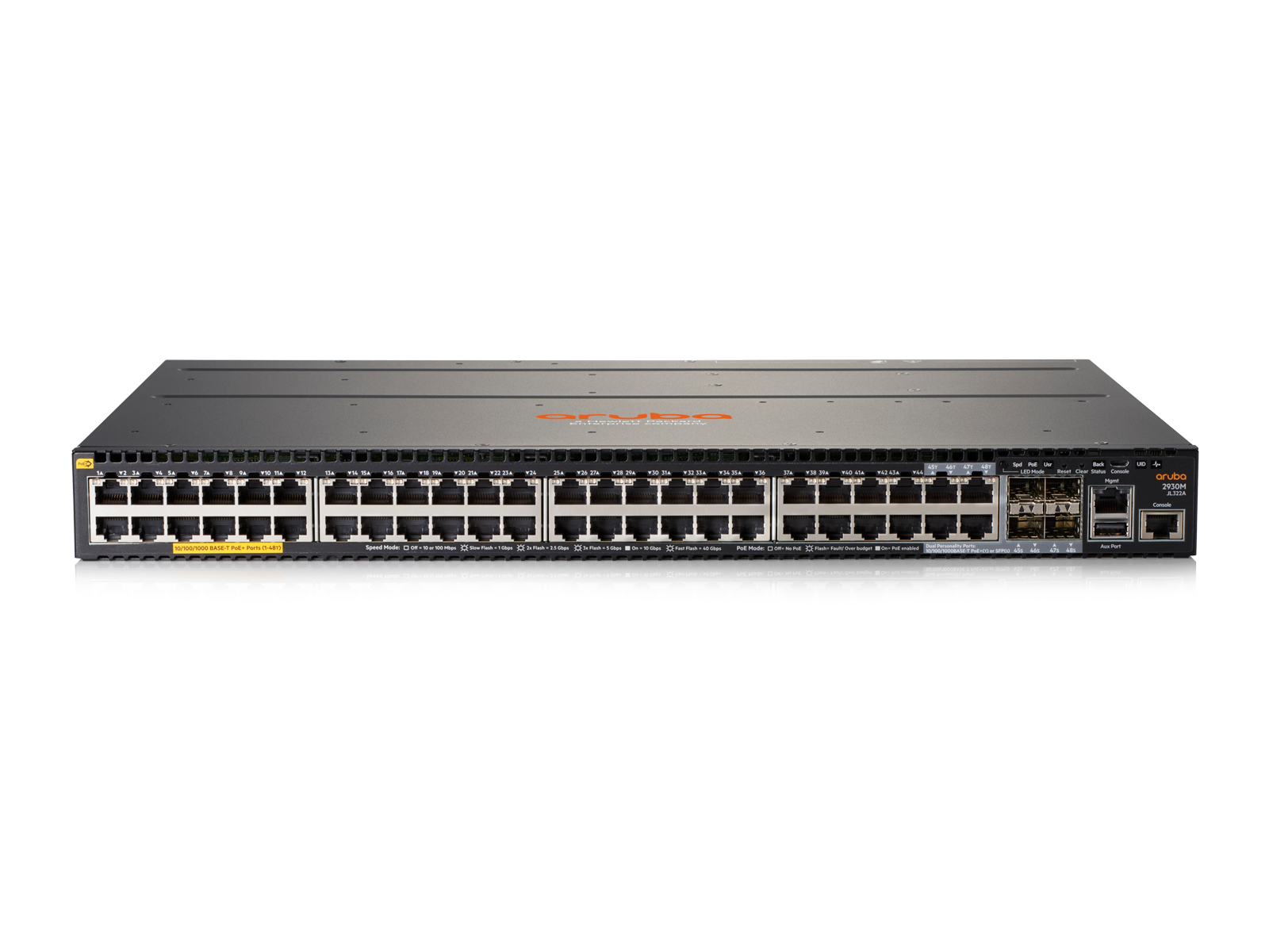 HP Aruba 2930M 48G PoE+ 1-slot