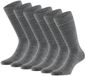 Apollo Merinowollen Sokken - 6 paar - Medium Grey Melange - Maat 39/42