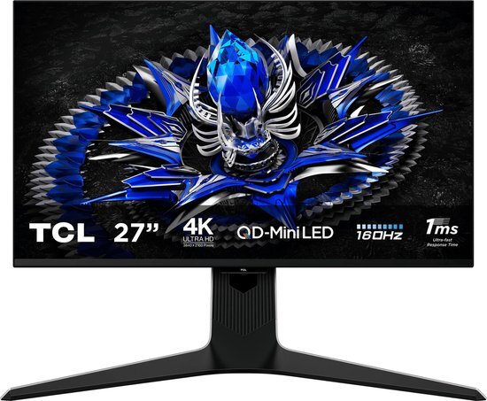 TCL 27R83U - 4K Mini LED Gaming Monitor - QLED - HDR 1400 - 160hz - USB-C 90w - 27 inch