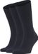 FALKE Airport 3-Pack Heren Sokken - Blauw - Maat 45-46 - Merinowol & Katoen