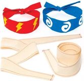 Baker Ross Stoffen ninjahoofdbanden voor kinderen om te verven, versieren en op een verkleedfeestje te dragen – creatieve knutselset voor kinderen (5 stuks per verpakking)
