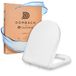 Blumfeldt Senzano Premium abattant de WC avec mécanisme de fermeture douce, réservoir d'eau amovible, blanc, forme D