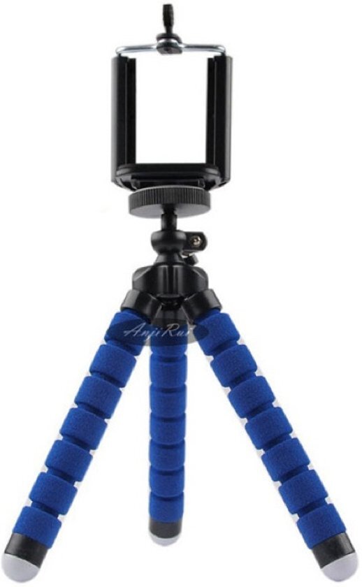 - Octopus tripod voor alle telefoons - Telefoon houder - Statief voor algemeen gebruik - Blauw