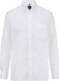 OLYMP Luxor modern fit overhemd - wit met button-down kraag - Strijkvrij - Boordmaat: 39