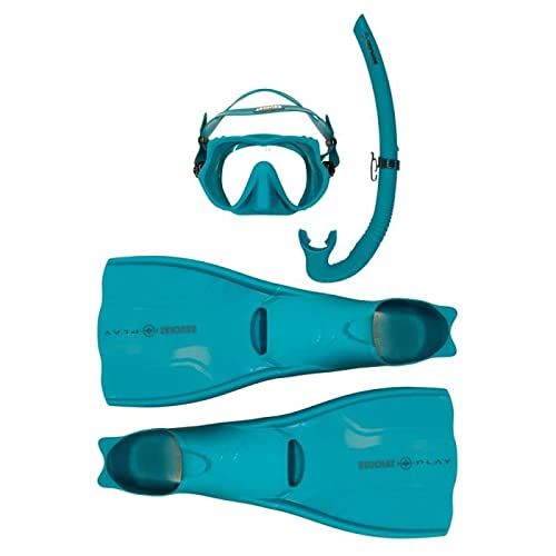 Beuchat Atoll Set zwemvliezen masker en snorkel - ultrablauw - maat 44/45