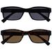 Leesbril 2 Stuks Mannen Groot Zwart Bruine Schildpad Zon Lezers UV400 Scharnieren Met Veer SS11-12 +1,00