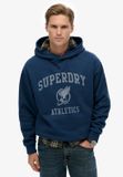 Superdry Oversized Vintage Athletic Hoodie Heren Katoen/Polyester Insignia Blue M