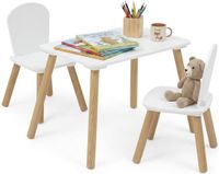 Atmosphera Kids Set Tekentafel/Kindertafel + Kinderstoelen - 58x38x43cm - Wit