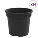 vidaXL Ronde Bloempot Zwart Kunststof 15 x 12 cm (24 stuks)