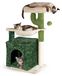 Aqpet Krabpaal met hol en hangmat van sisal en stof, hoogte 75 cm, beige/groen