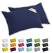 Lavea® Taies d'oreiller 40x80 cm Lot de 2 – Taies d'oreiller en 100% Coton Jersey Doux et Respirant avec Fermeture Éclair YKK – Bleu Galaxie