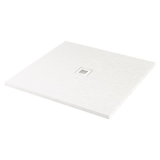 Maxaro Douchebak 100x100cm Vierkant Mineraalmarmer Mat Wit