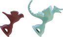 Alessi MGWHS2 Set van twee fluitjes in Pa, lichtgroen en rood
