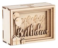 Rayher Houten Puzzel - Geschenkdoos - Cadeau - Happy Birthday