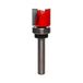 Freud 50-103: 5/8" (dia.) Hoogste Lager Gelijk Versieringsbeetje met 1/4" schacht, 2-1/4" totale lengte, Rood
