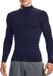 Under Armour UA CG Armour Comp Mock-BLU Heren Sportshirt - Midnight Navy - Wit