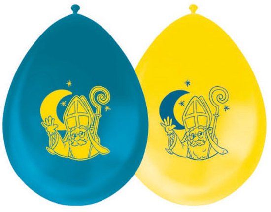 Top1Toys Globos Europe BV Sinterklaas Ballonnen 12 Inch Dubbelzijdig - 8 stuks