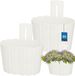 KOTARBAU Bac à fleurs pour balcon - 2 pièces - Blanc - Plastique