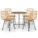 vidaXL 5-delige Tuinset Poly Rattan Bruin
