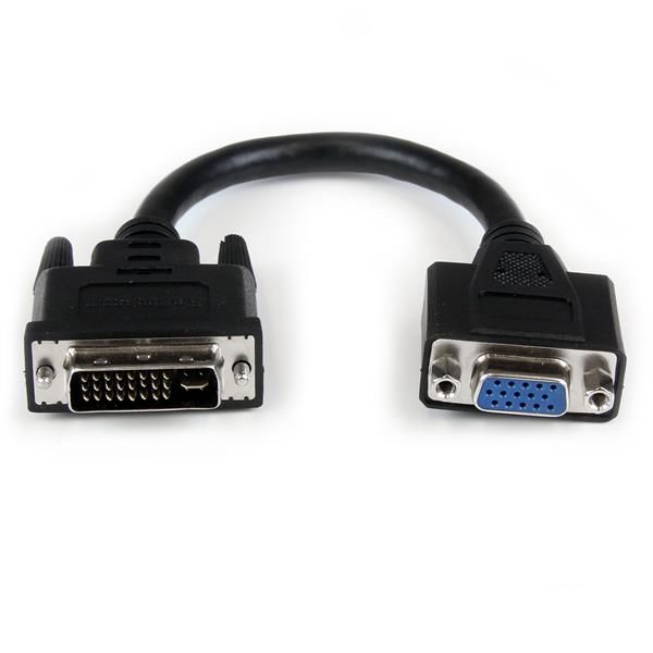 StarTech.com 20cm DVI-I naar VGA Adapter Kabel - Zwart