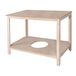 Table de salle à manger rectangulaire en bois, non traité