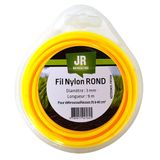 JRMotoculture FNY009 nylondraad, rond, 3 mm x 9 m, geel