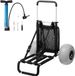VEVOR Chariot de plage, Chariot de sable pliable en aluminium, 75 kg max. Charge utile, Noir